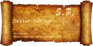 Seiler Péter névjegykártya